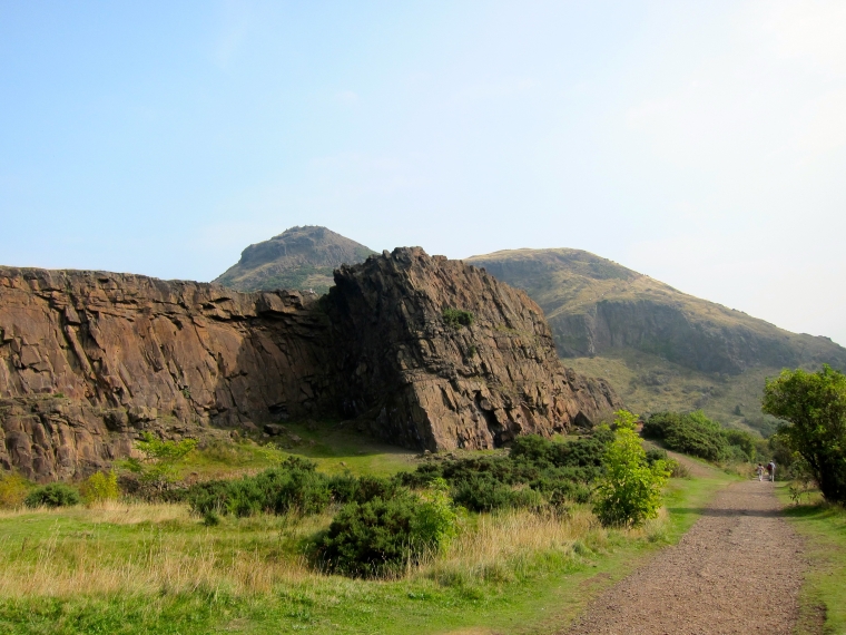 Arthur's Seat from its lower peaks. 